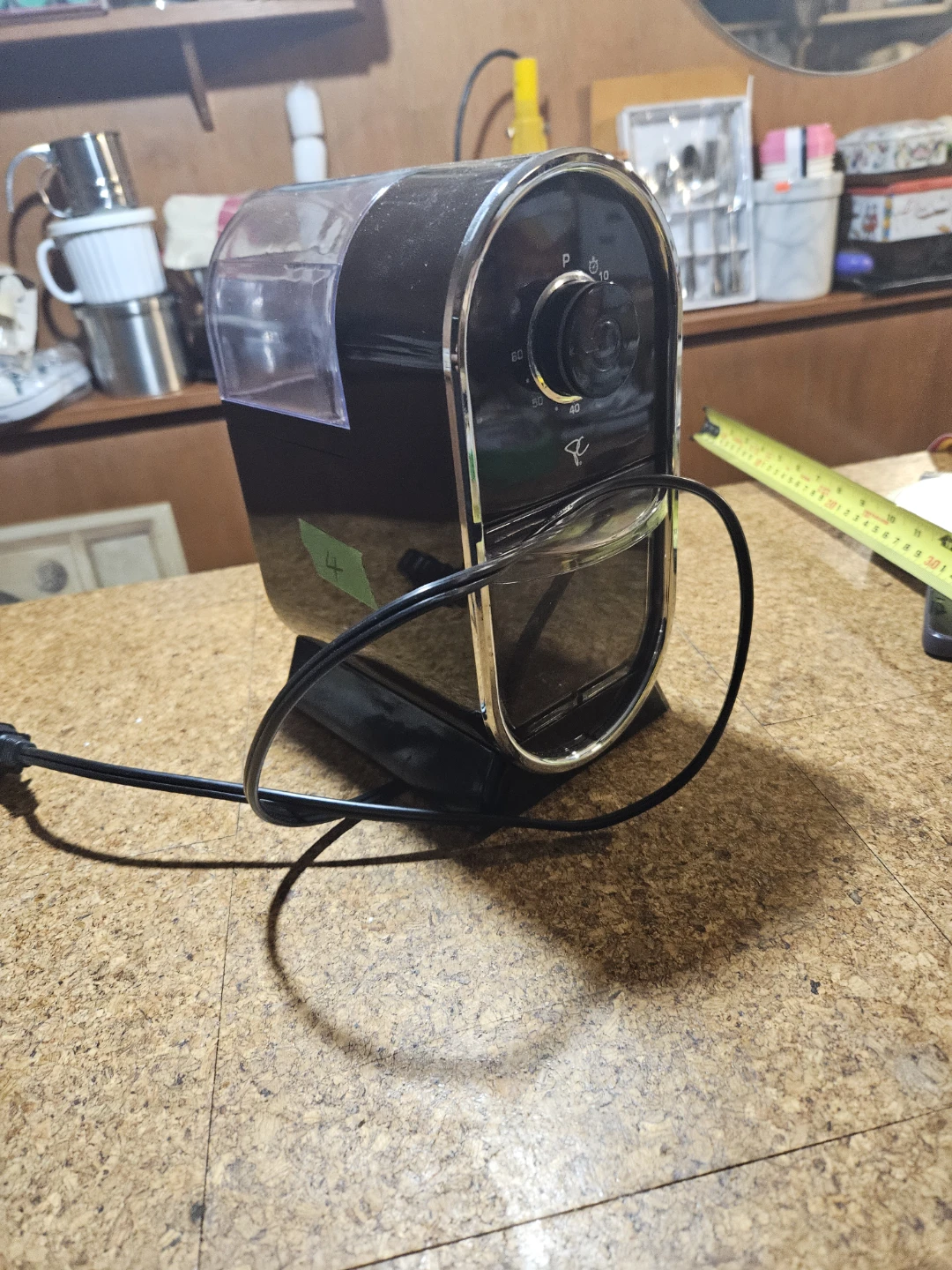 Black Electric Pencil Sharpener with Timer - photo 3