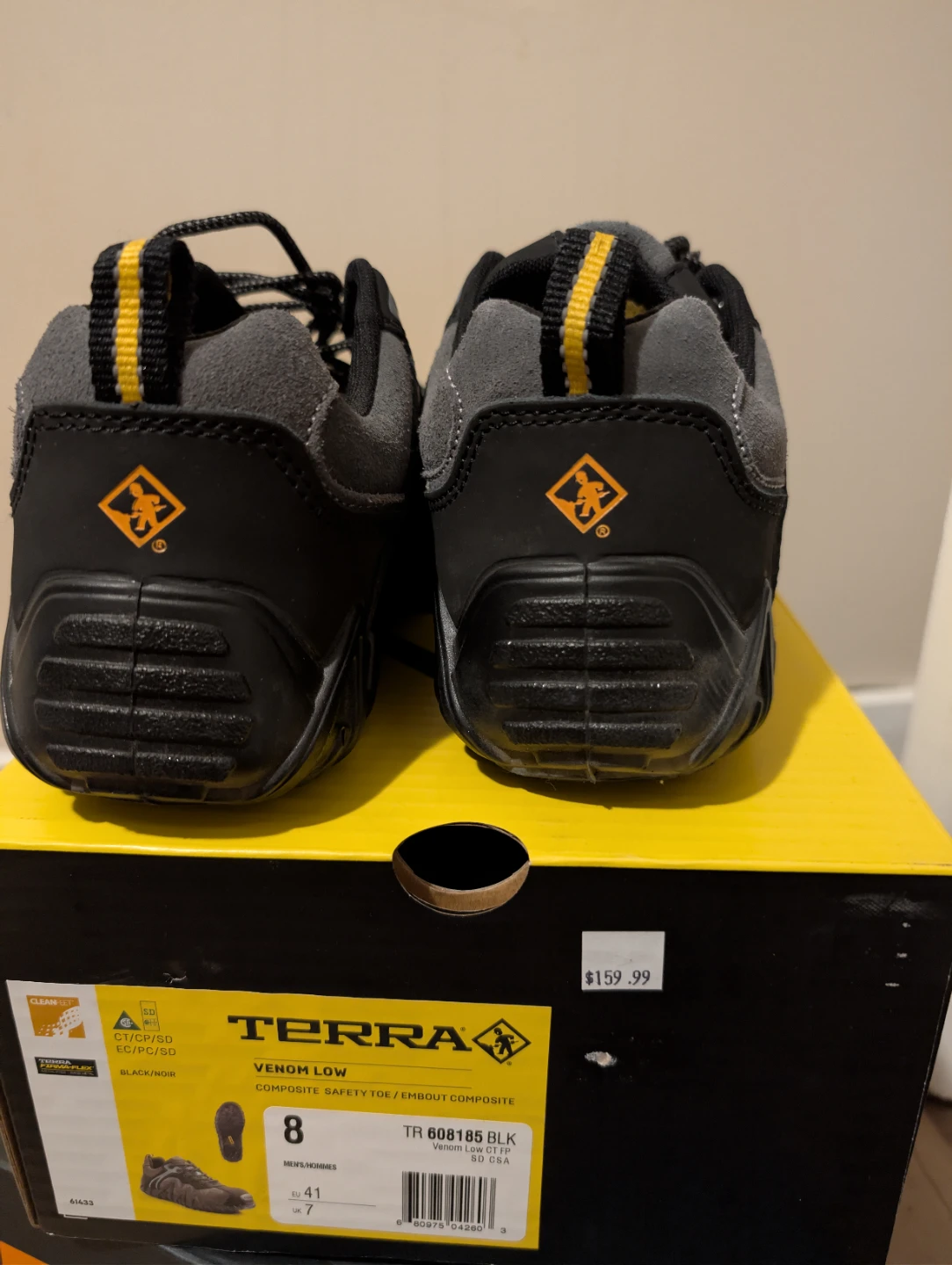 Terra Venom Low Composite Safety Steel Toe Work Shoes - Size 8