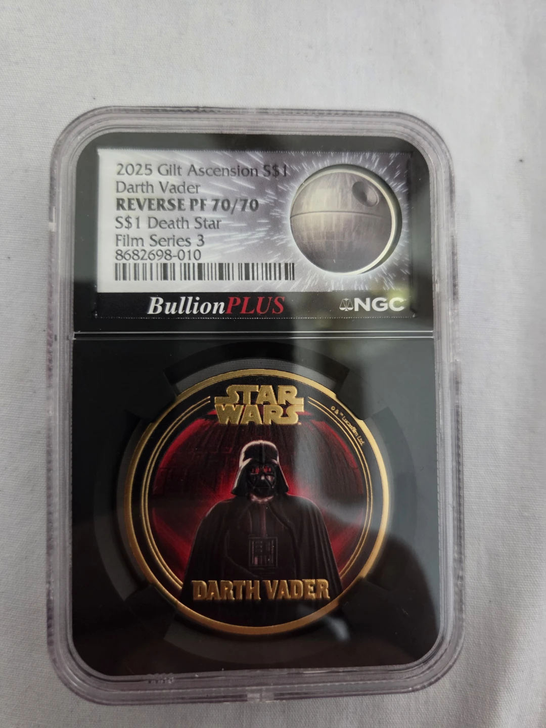 2025 Darth Vader rare collector Coin NGC Graded PF 70/70