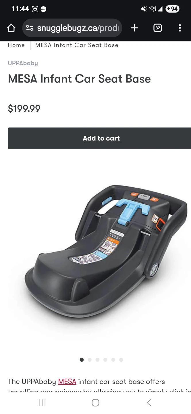UPPAbaby MESA Infant Car Seat and extra  Base - photo 3
