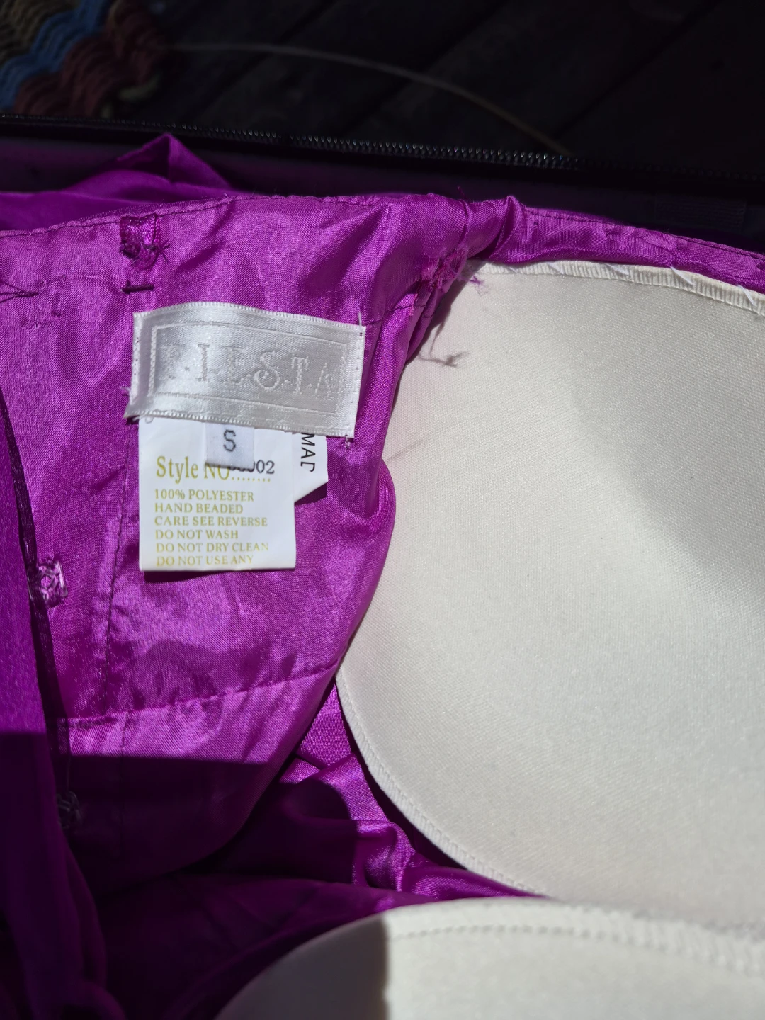 Fiesta Purple Beaded Prom Dress Size S - photo 3