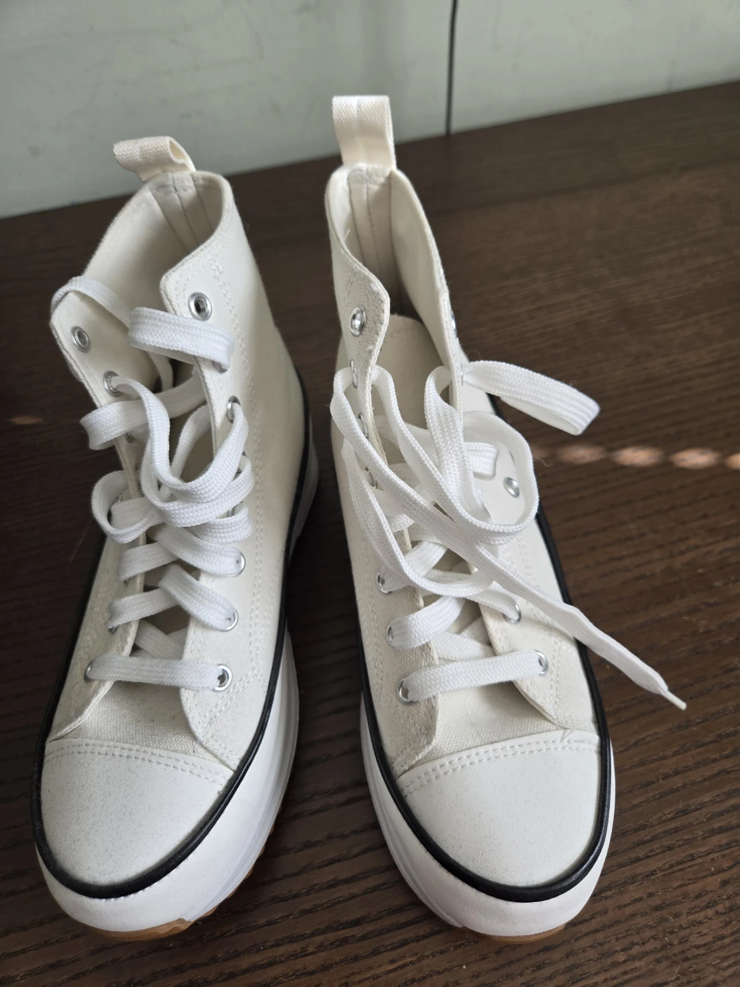 Streetwear Society White Canvas High-Top Sneakers Size 7 - photo 2