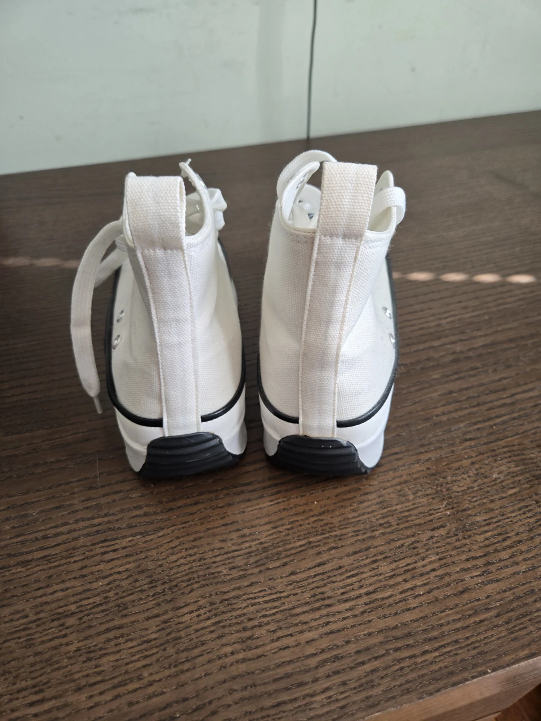 Streetwear Society White Canvas High-Top Sneakers Size 7 - photo 4