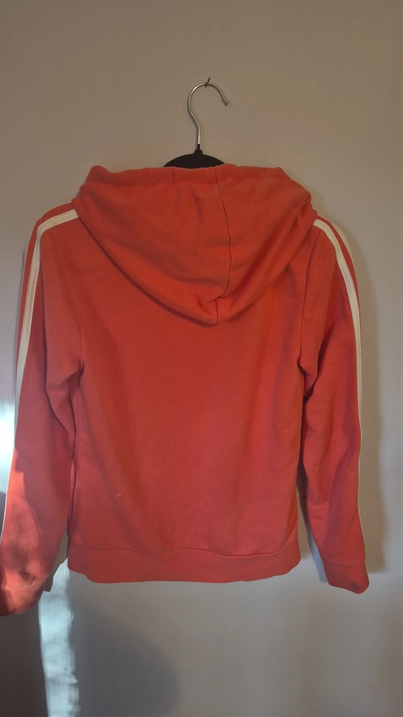 Coral Adidas Full Zip Hoodie with White Stripes - photo 4