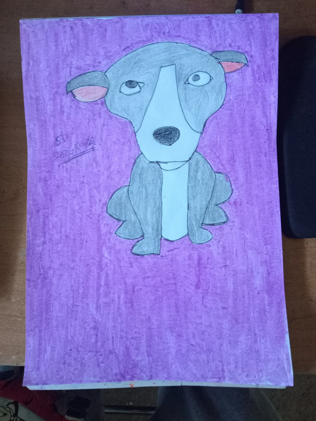 GREY DOG BY CUSTOM ARTIST SHERWIN