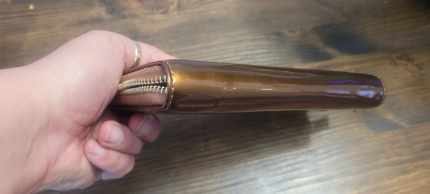DIANA&CO FIRENZE Brown Patent Zip Around Wallet - photo 3