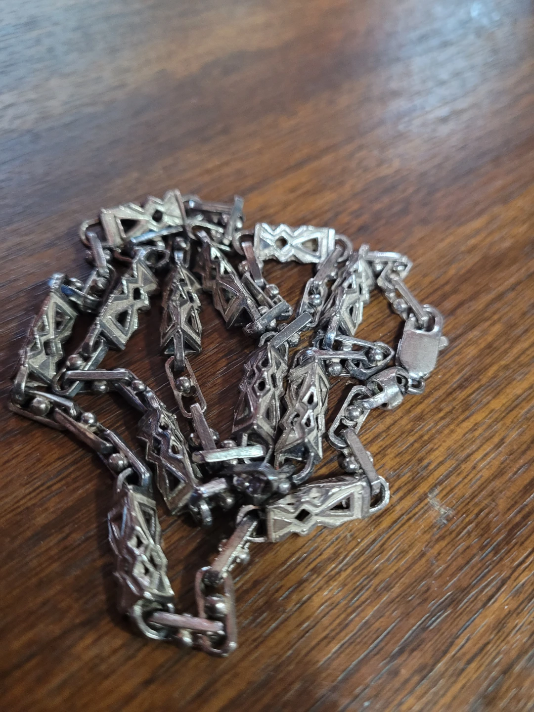 Silver tone chain necklace - photo 2