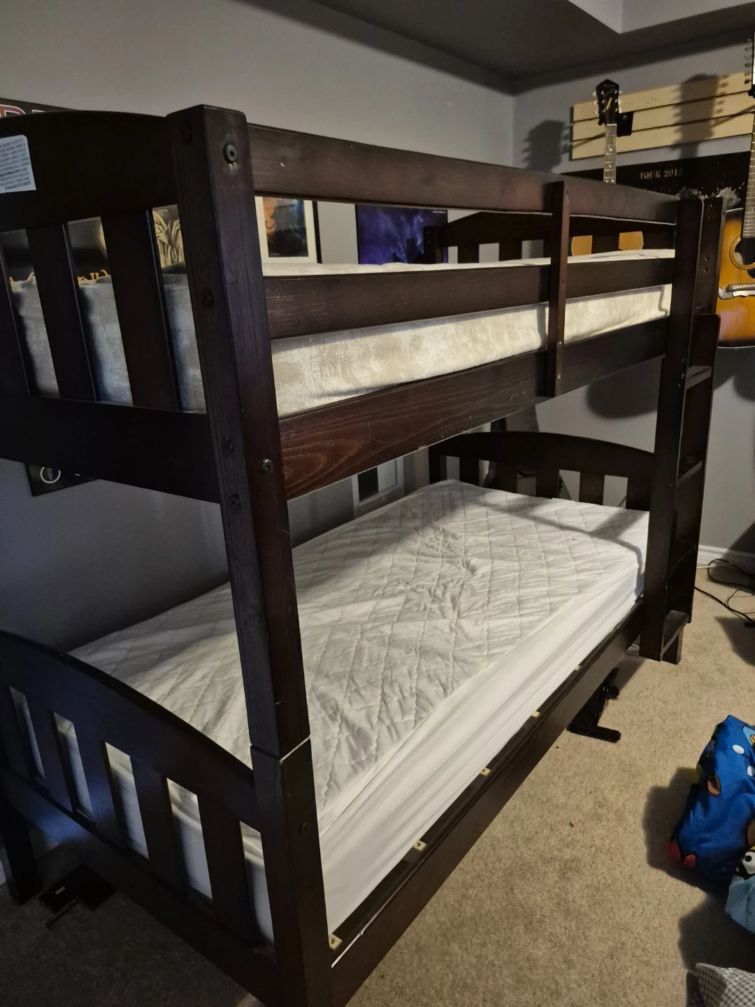 Wooden Bunk Bed with Mattresses - photo 2
