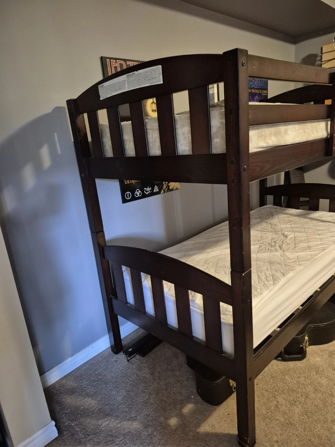 Wooden Bunk Bed with Mattresses - photo 4