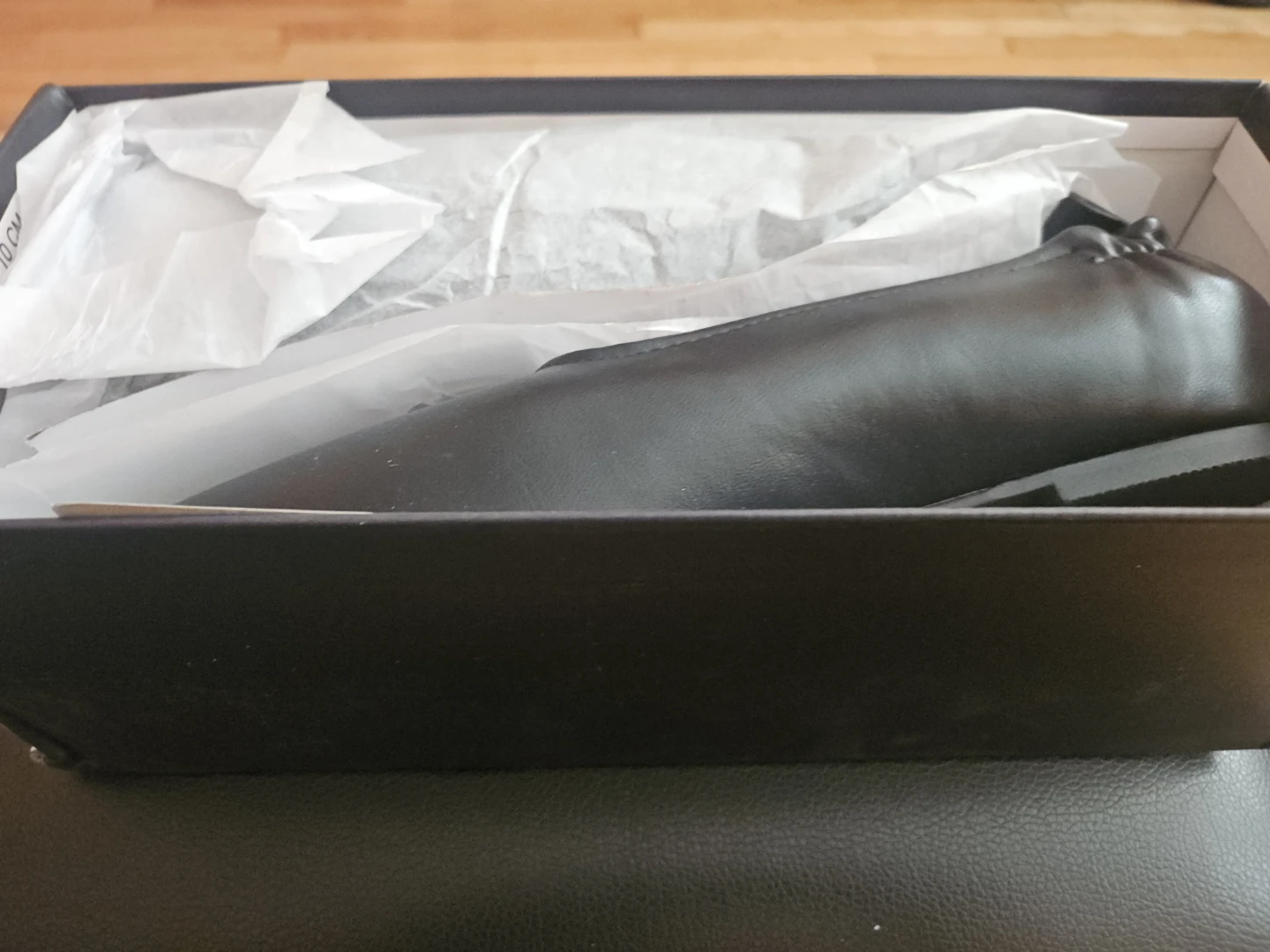 Black Vegan Leather Ballet Flats - Size 8.5