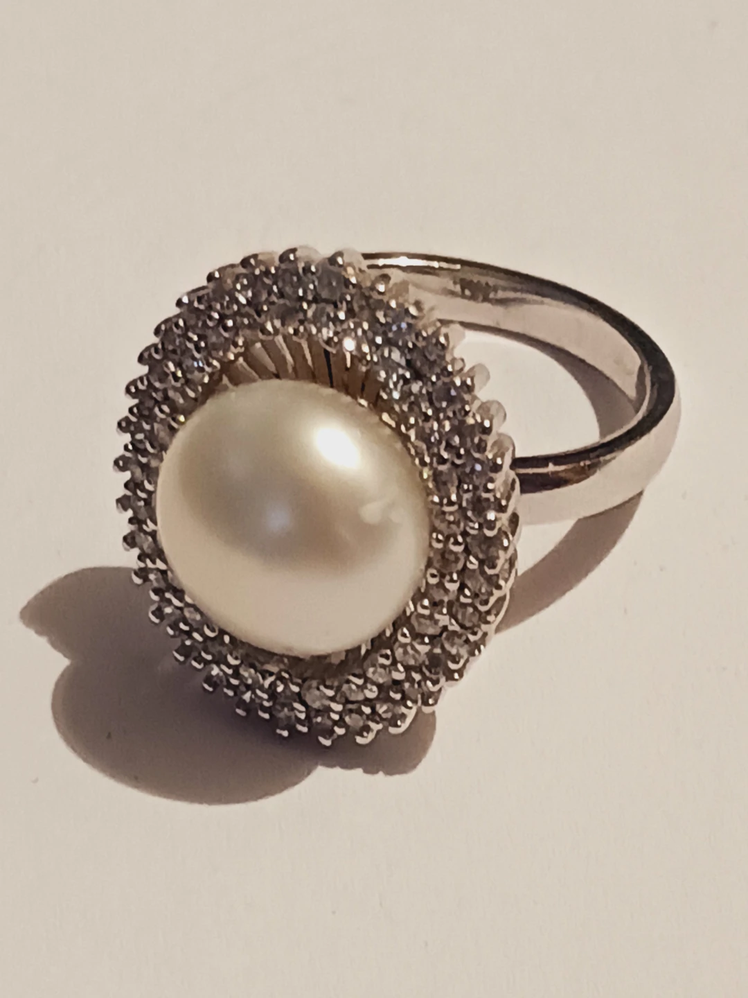 Sterling Silver 925 Freshwater Pearl Ring. Size 5. - photo 4
