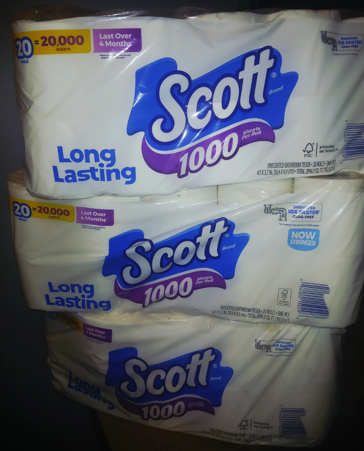 Scott 1000 Count Toilet Paper $35 each pack