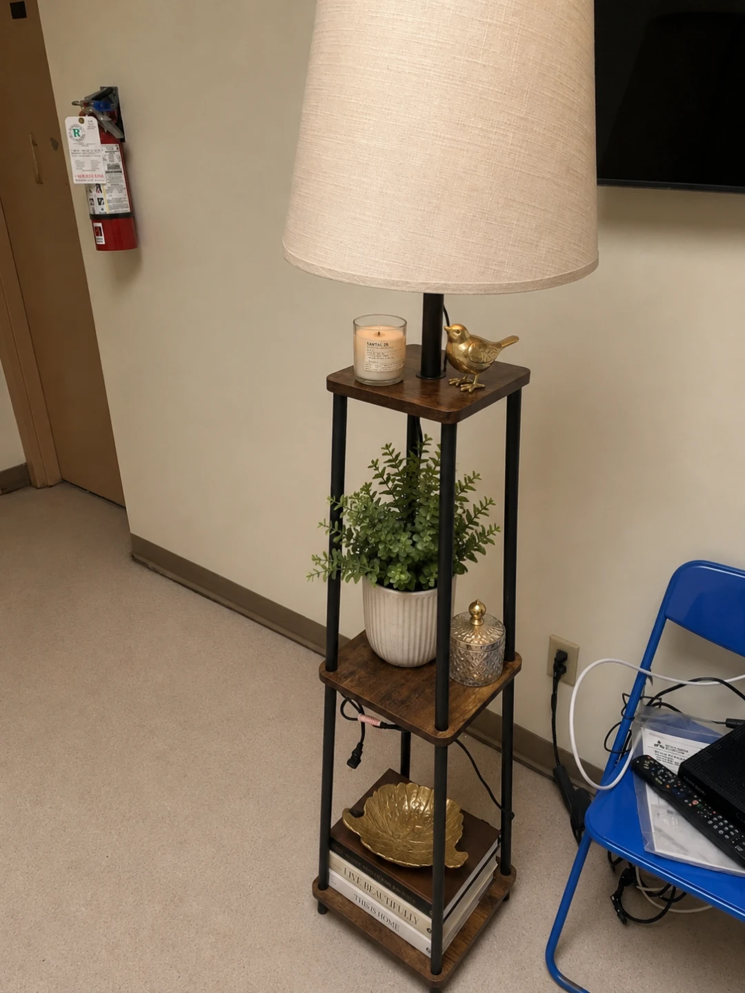 Floor Lamp with Shelves