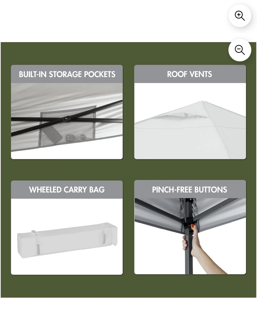 New Ozark Trail 12' x 12' Instant Straight Leg Canopy - photo 2