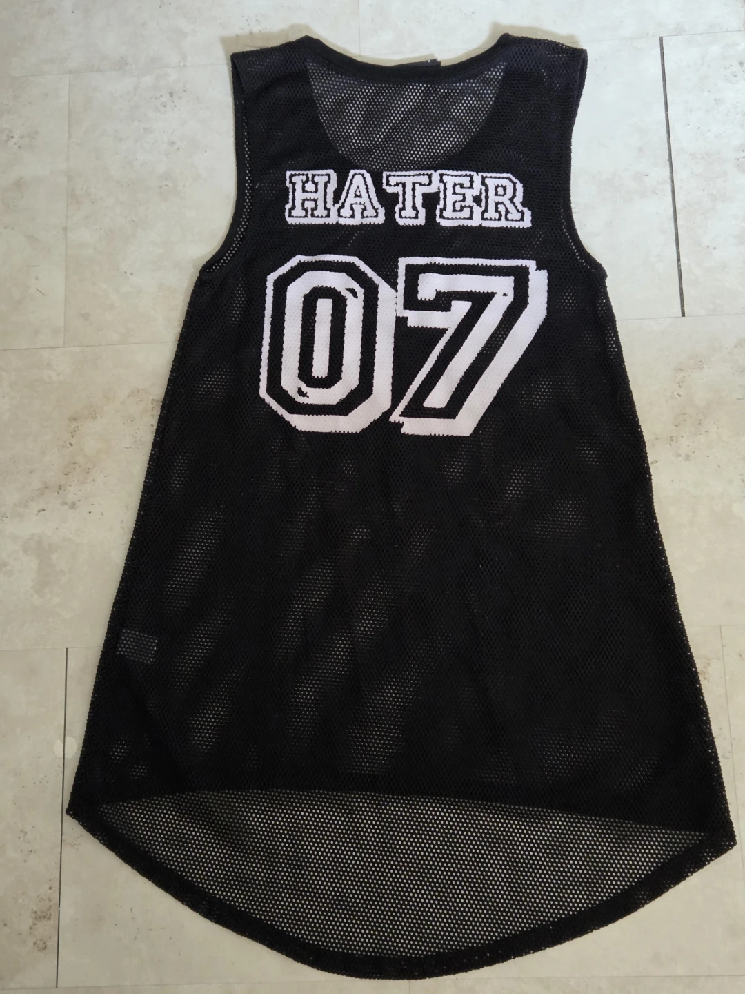 MINKPINK Black Mesh "Hater" "Lover" Jersey Tank Top XS - photo 3