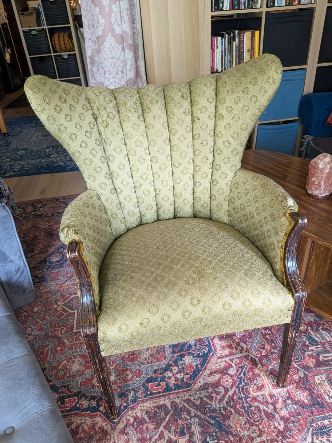 Green Upholstered Accent Chair