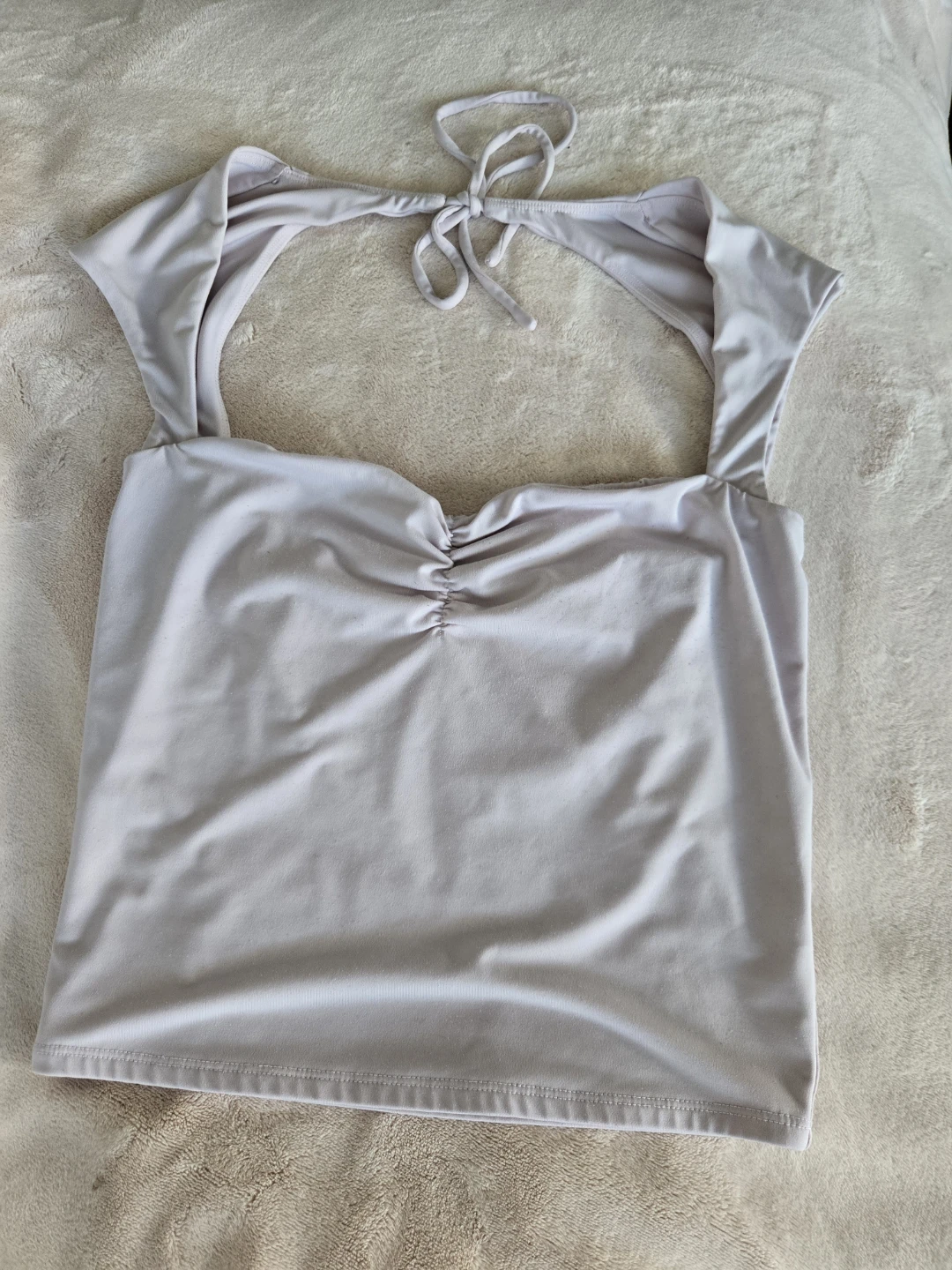 Garage Light pink Ruched Halter Top