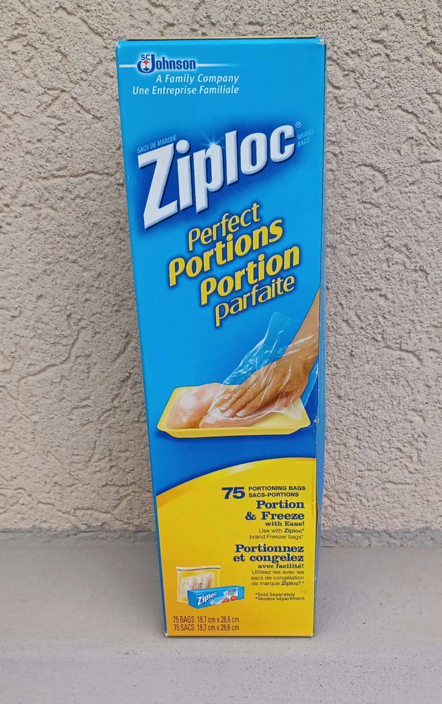 Ziploc Perfect Portions Freezer Bags - 75 Bags Per Box