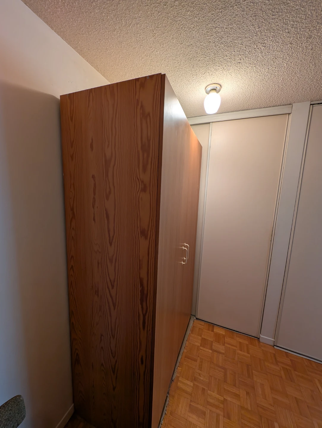 IKEA 2 Wood Wardrobes, single Door and Shelving - photo 3