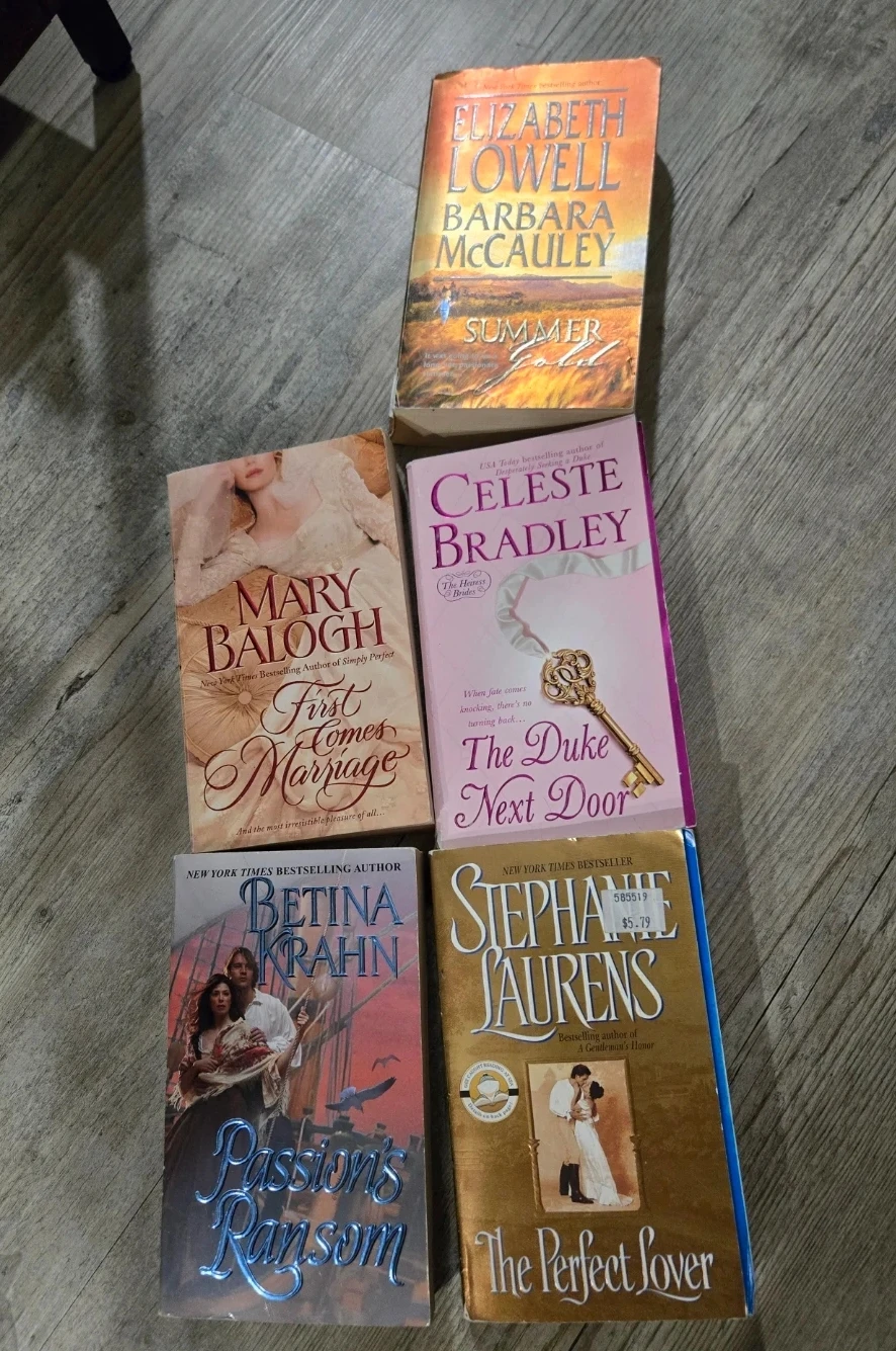 Lot of 5 Romance Novels by Various Authors