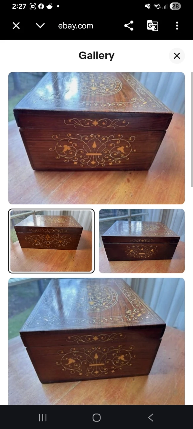 Decorative Wooden Keepsake Box