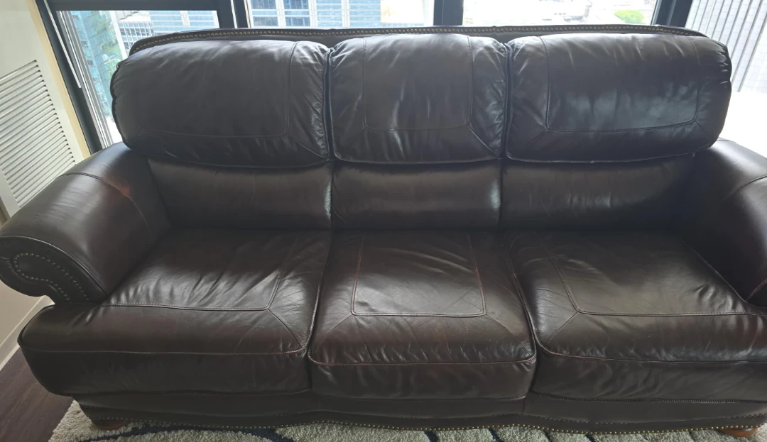 Brown Leather Sofa