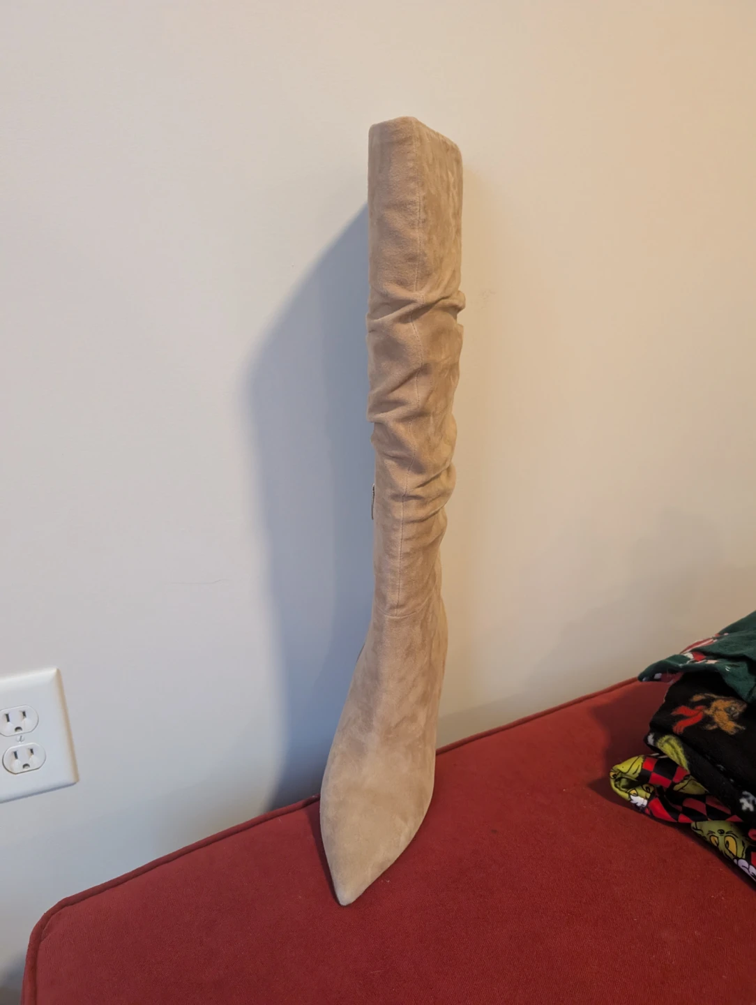 Vince Camuto Tan Suede Ruched Knee-High Boots - photo 3
