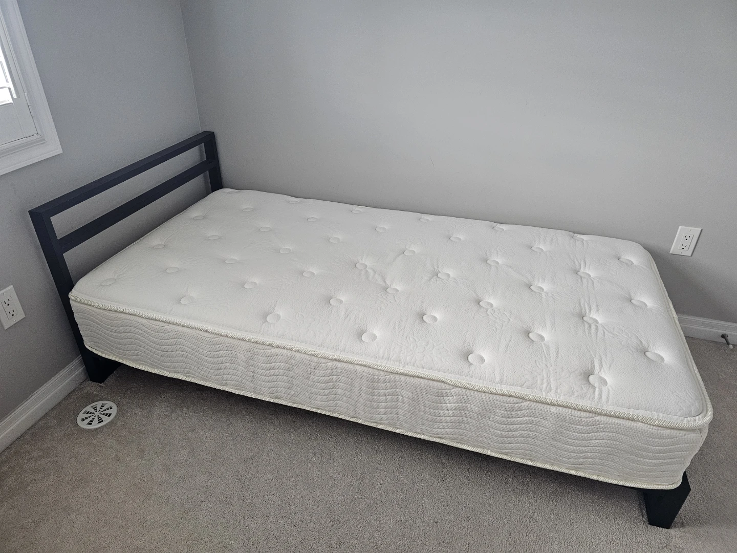 Twin Size Metal Bed Frame with Mattress - photo 2