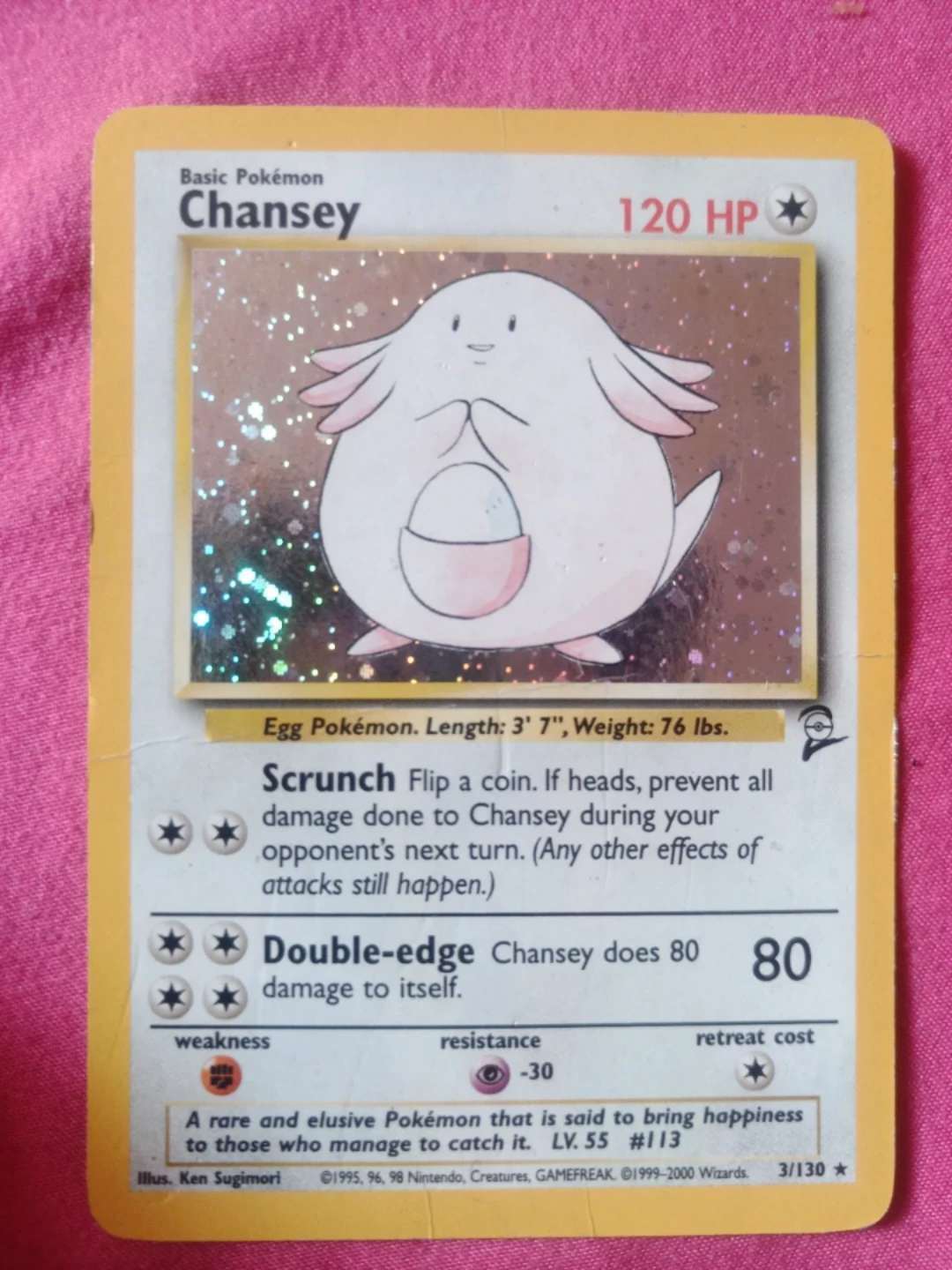 Pokemon Chansey Basic Pokemon Card - photo 2