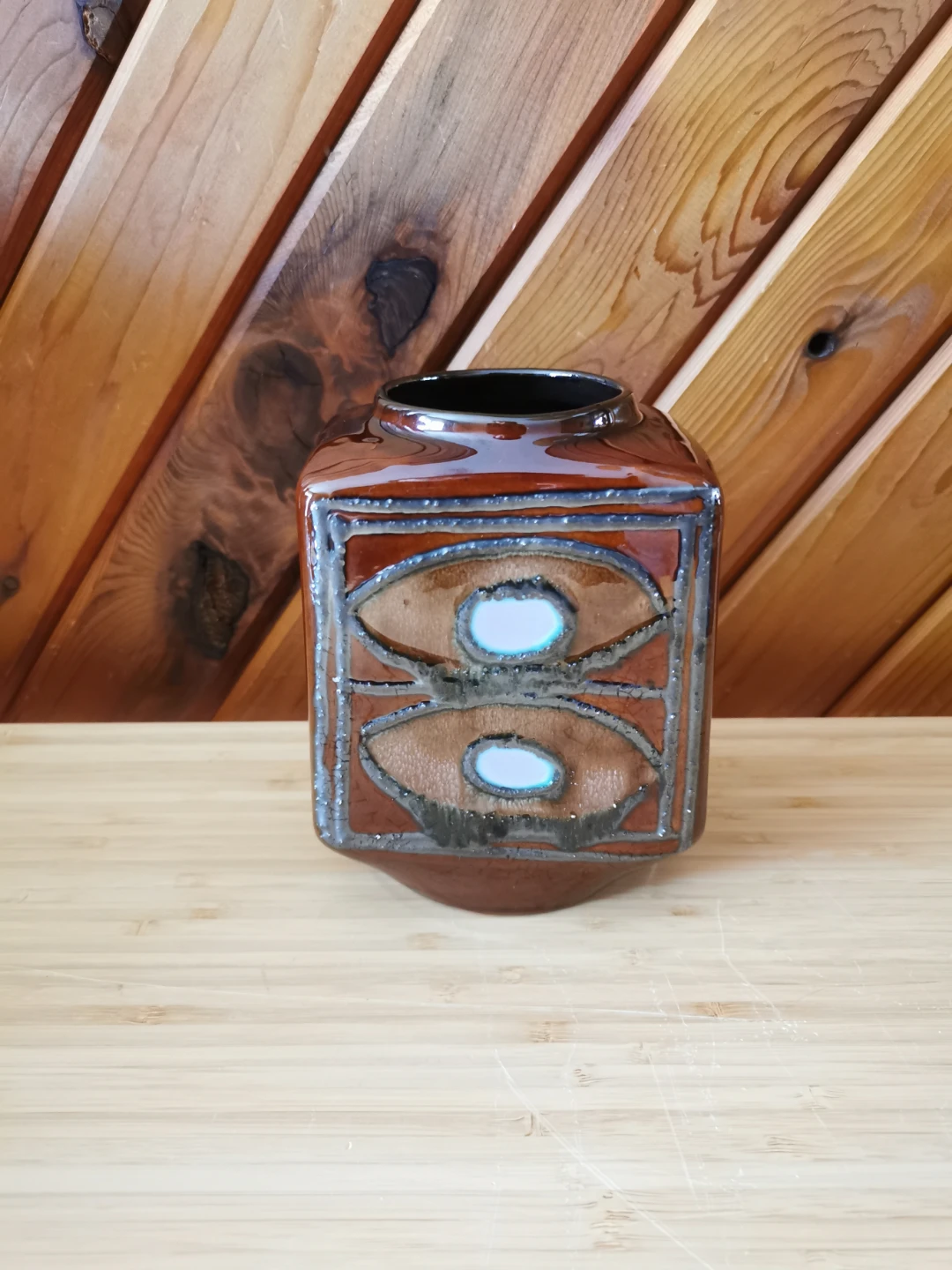 Vintage East Germany Art Pottery Vase MCM - photo 2