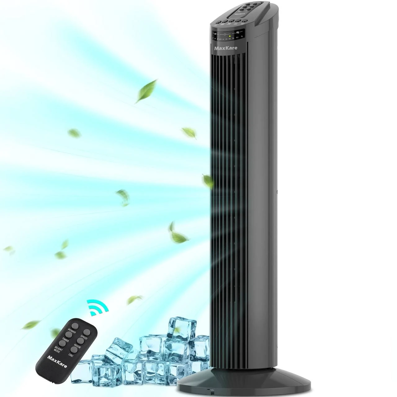 30” Tower Fan 70° Oscillating Cooling Fan with Remote Control