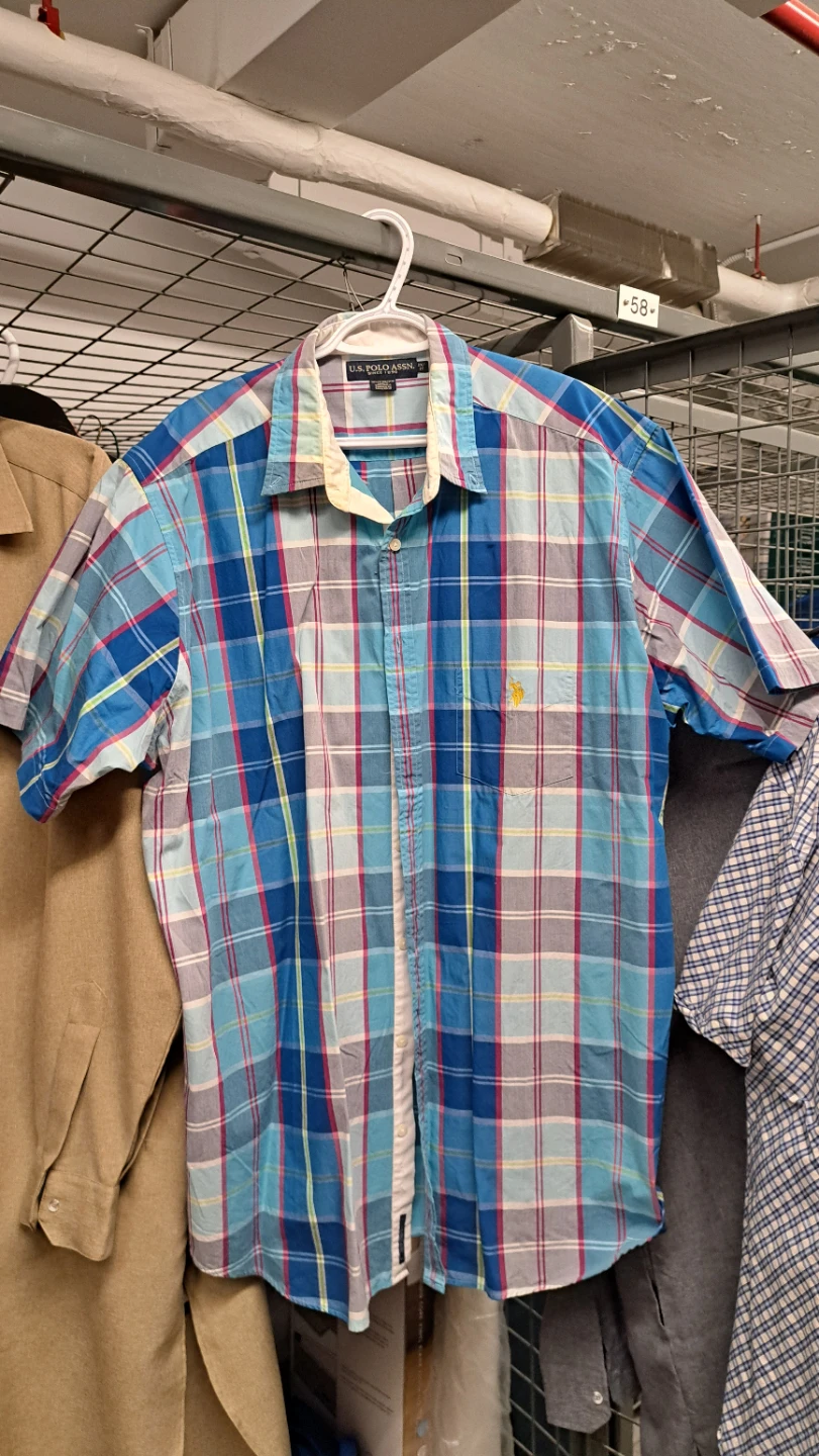 U.S. Polo Assn. Plaid Short Sleeve Shirt 2X/2T