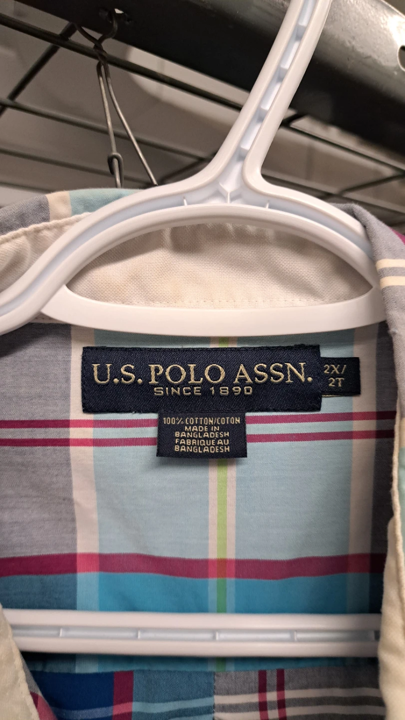 U.S. Polo Assn. Plaid Short Sleeve Shirt 2X/2T - photo 3