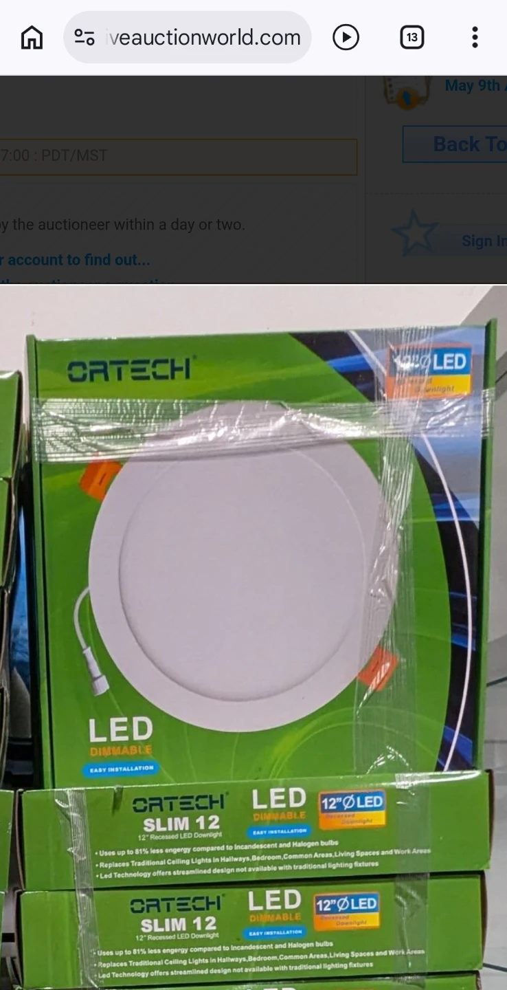Ortech Slim 12 LED Dimmable Downlight