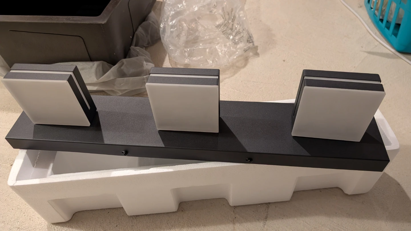 Black 3-Light Vanity Light Fixture - photo 2