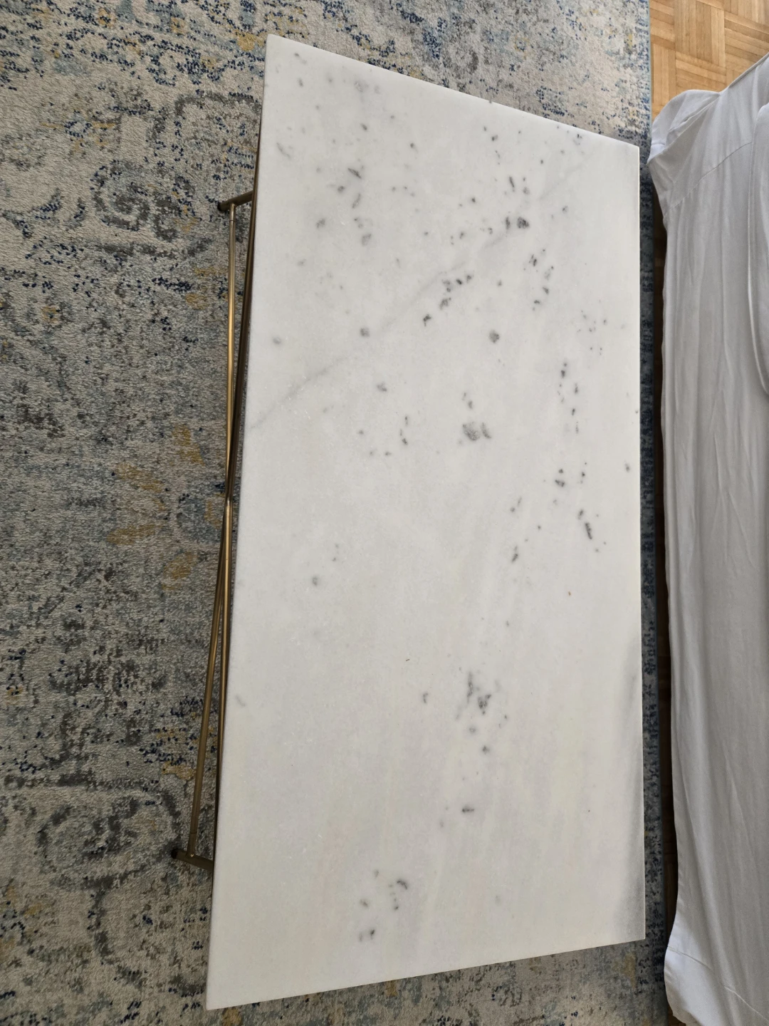 Marble Top Coffee Table with Gold Legs - photo 5