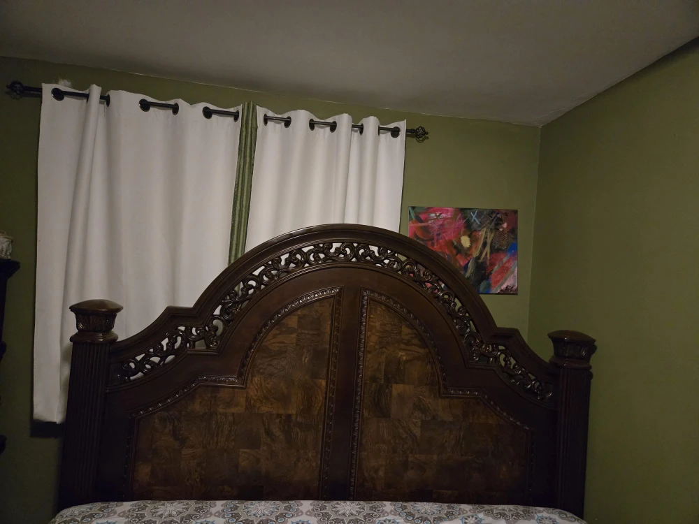 Dark Wood Ornate Bed Frame King size - photo 3
