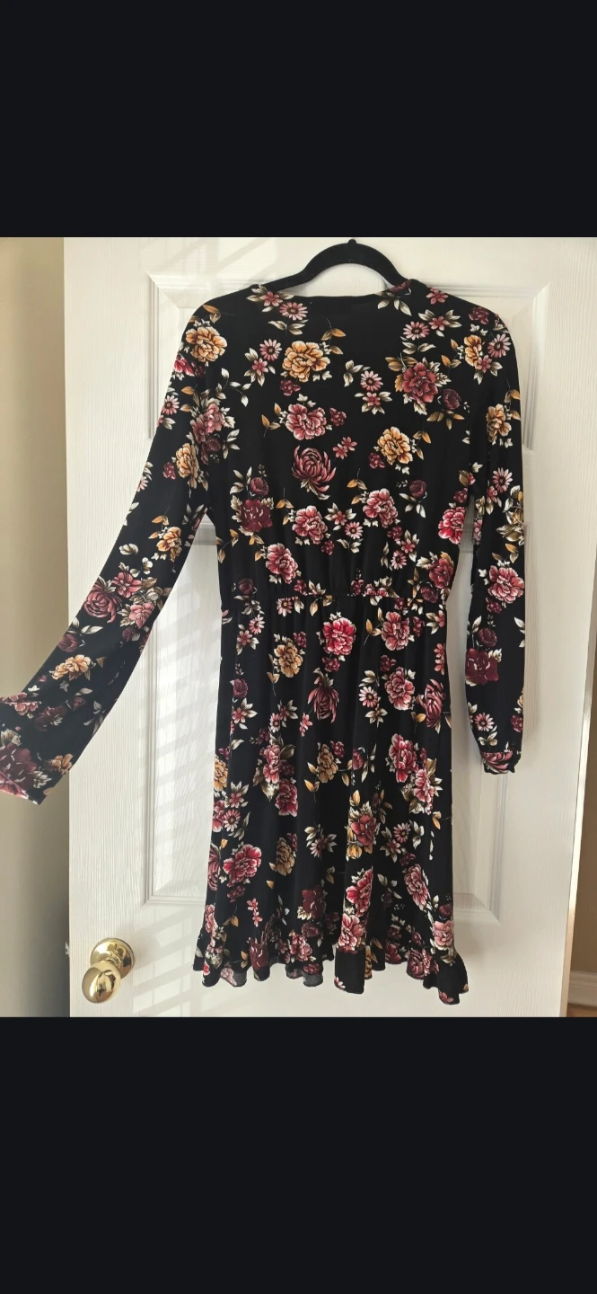 DEX Floral Long Sleeve Faux Look Wrap Dress - photo 4
