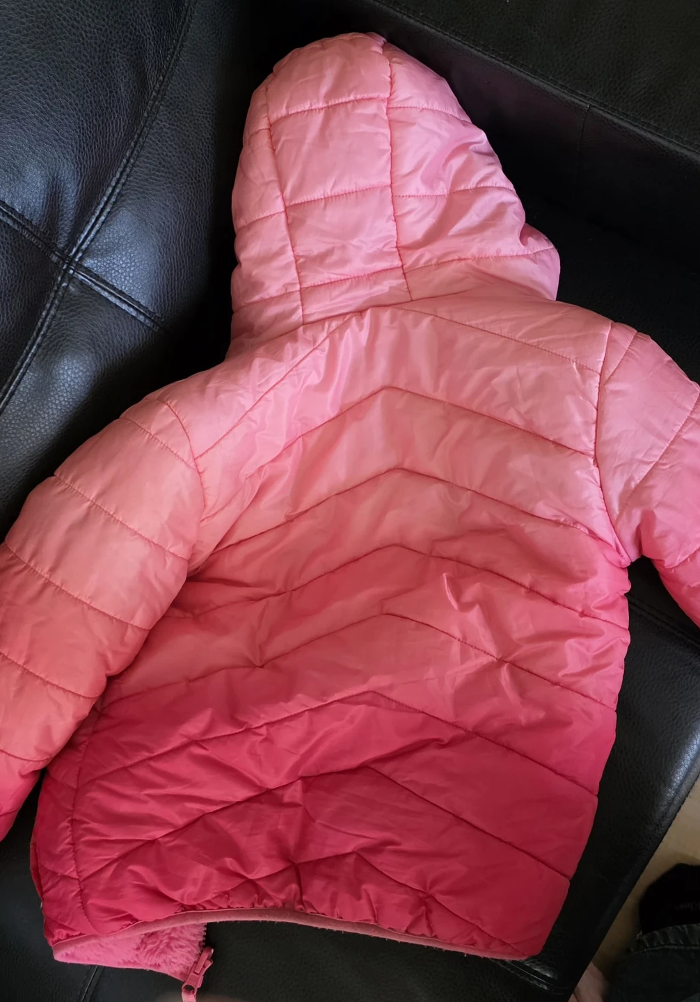 Eddie Bauer Reversible Puffer Jacket Pink Ombre Size S - photo 2