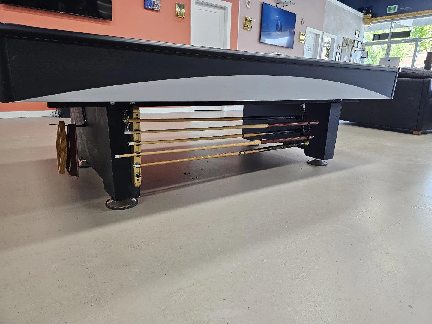 $900 pool table gently used with custom cue rack - photo 4