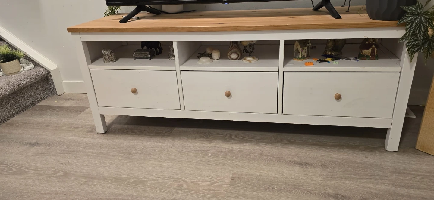 IKEA HEMNES TV Bench - White Stain/Light Brown - photo 2