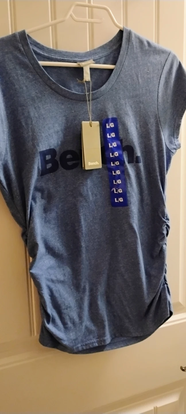 Bench. Blue Ruched Maternity T-Shirt - Size L - photo 2