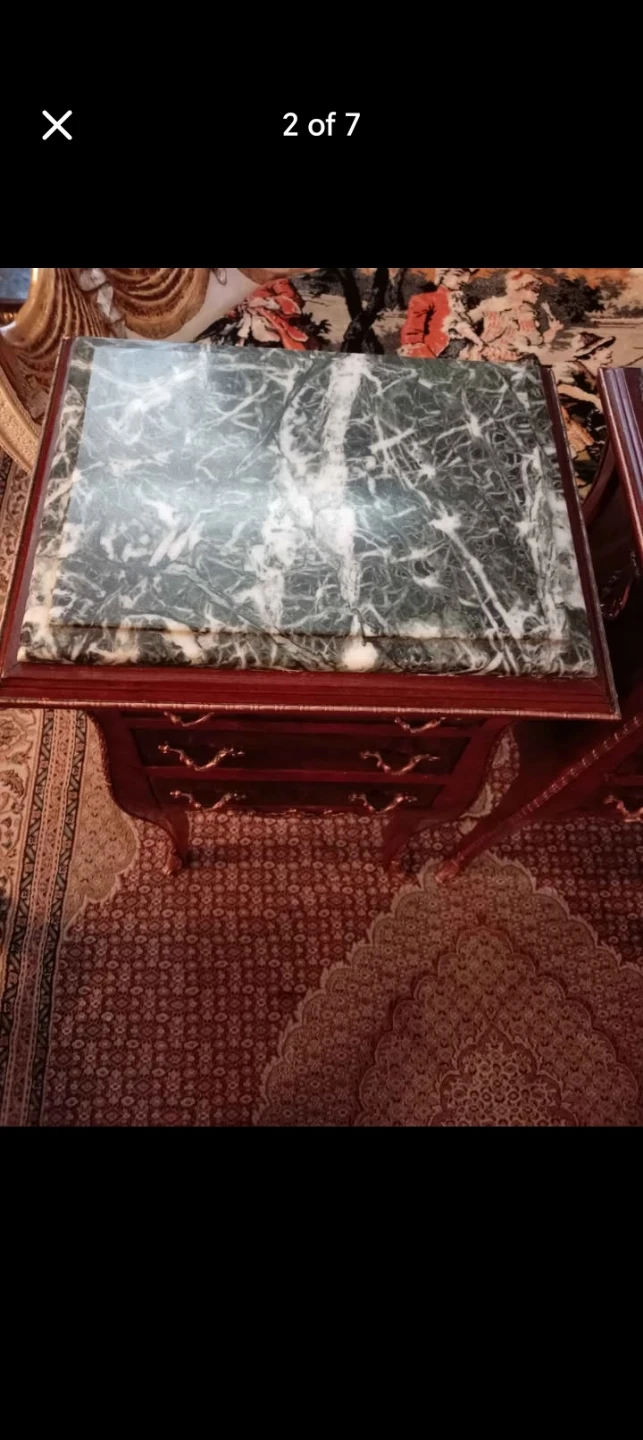 Antique Marble Top Nightstands (Pair) - photo 2