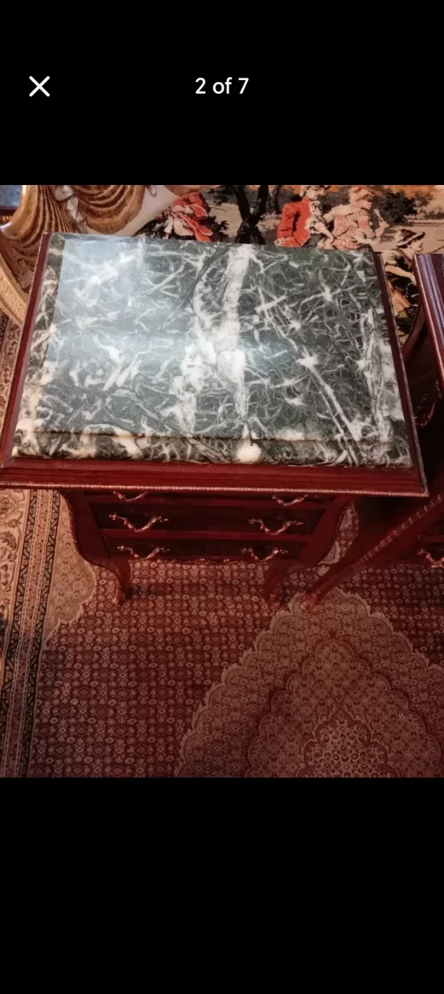Antique Marble Top Nightstands (Pair) - photo 2