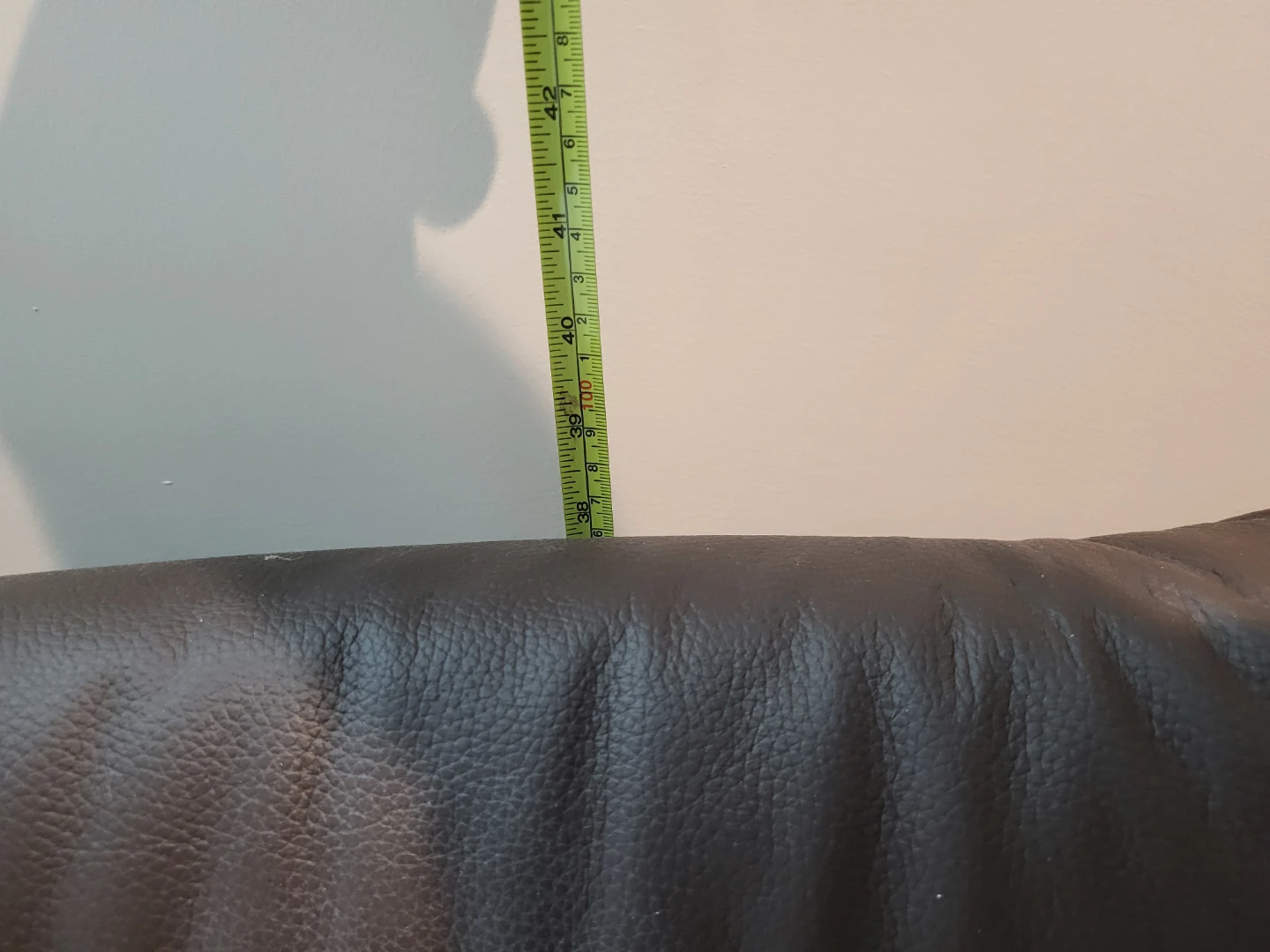 Brown Leather IKEA Poang Chair with Ottoman - photo 5