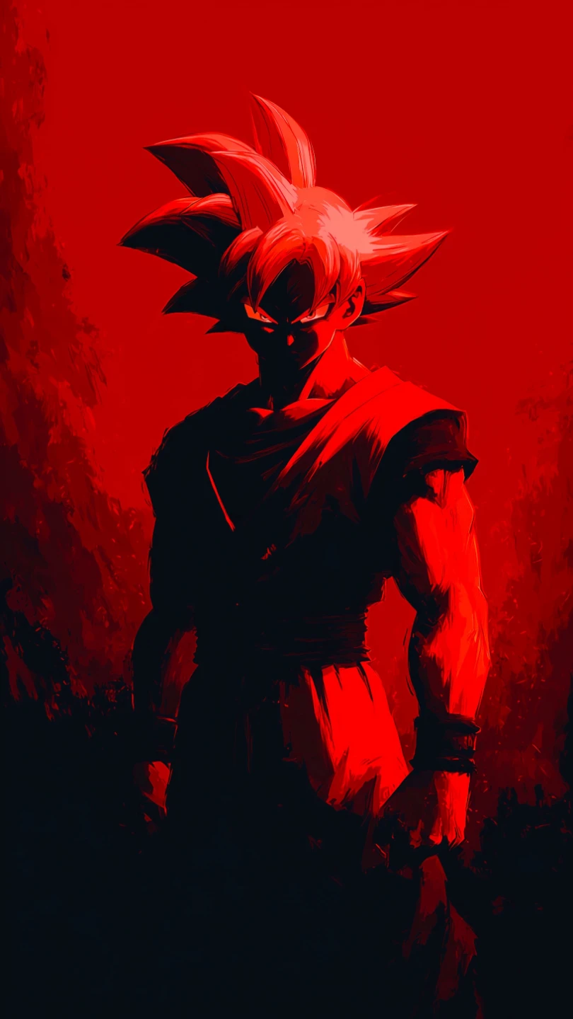 Free image of Goku Super Saiyan Red Anime Art
