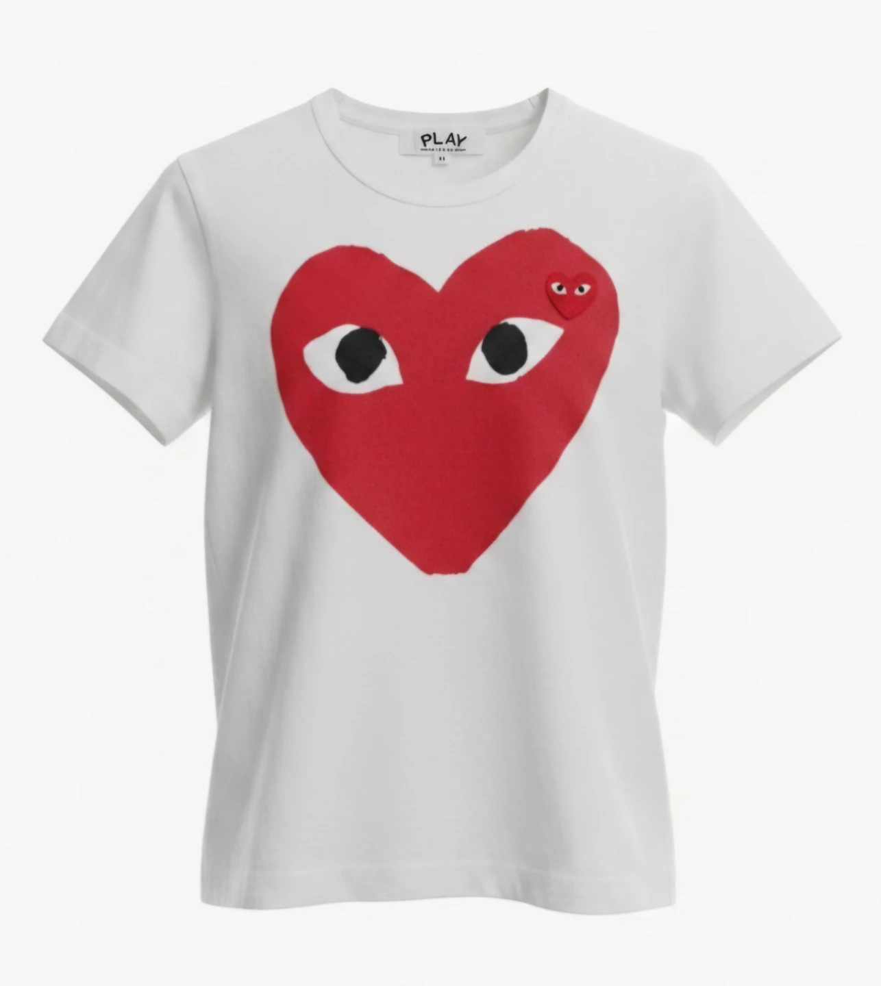 Comme des Garçons PLAY T-Shirt White Red Heart Logo