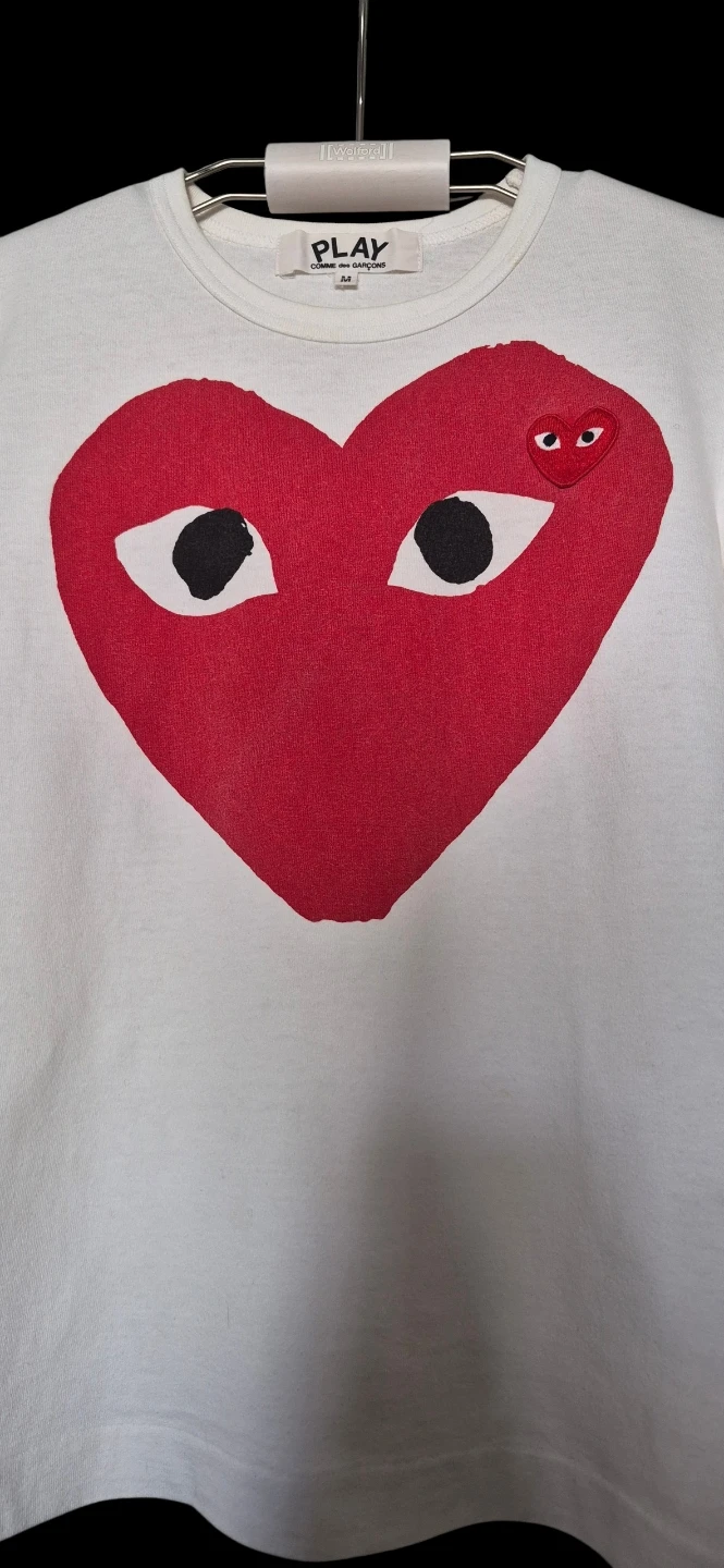 Comme des Garçons PLAY T-Shirt White Red Heart Logo - photo 4