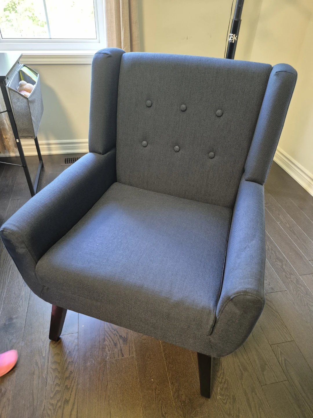 Blue Accent Chair with Button Tufting - photo 5