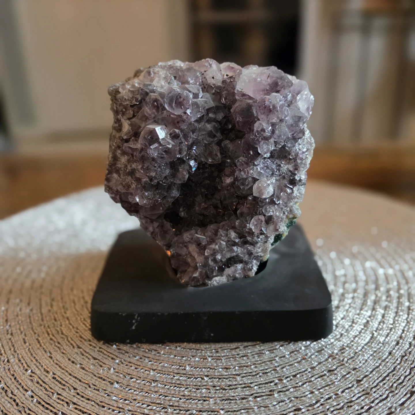Amethyst Geode Crystal Cluster on Stand